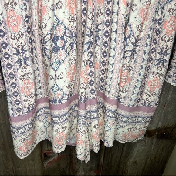 L*Space Lovestruck Rimini Romper Bell Sleeve in Cream Multi Size Large - Picture 5 of 13